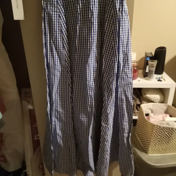 Blue Gingham Women's Dress - Picture 6 of 6